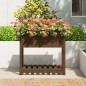 vidaXL Jardinera con estante madera maciza marrón miel 82,5x54x81 cm vidaXL Jardinera con estante madera maciza marrón miel 82,5x54x81 cm