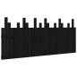 vidaXL Cabecero de cama de pared madera maciza pino negro 185x3x80 cm vidaXL Cabecero de cama de pared madera maciza pino negro 185x3x80 cm