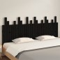 vidaXL Cabecero de cama de pared madera maciza pino negro 185x3x80 cm vidaXL Cabecero de cama de pared madera maciza pino negro 185x3x80 cm