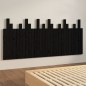 vidaXL Cabecero de cama de pared madera maciza pino negro 185x3x80 cm vidaXL Cabecero de cama de pared madera maciza pino negro 185x3x80 cm