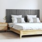 vidaXL Cabecero de cama de pared madera maciza pino gris 166x3x60 cm vidaXL Cabecero de cama de pared madera maciza pino gris 166x3x60 cm