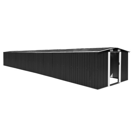 vidaXL Cobertizo de jardín acero galvanizado antracita 257x990x181 cm