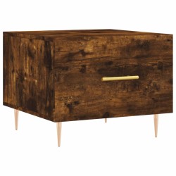 vidaXL Mesa de centro madera contrachapada roble ahumado 50x50x40 cm