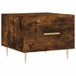 vidaXL Mesa de centro madera contrachapada roble ahumado 50x50x40 cm vidaXL Mesa de centro madera contrachapada roble ahumado 50x50x40 cm
