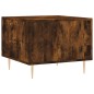 vidaXL Mesa de centro madera contrachapada roble ahumado 50x50x40 cm vidaXL Mesa de centro madera contrachapada roble ahumado 50x50x40 cm