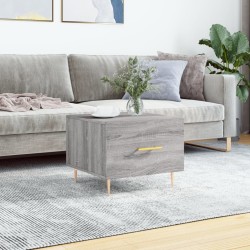 vidaXL Mesa de centro madera contrachapada gris Sonoma 50x50x40 cm