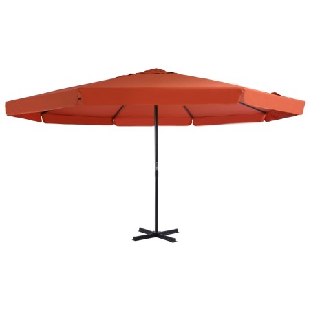vidaXL Sombrilla de jardín con palo de aluminio 500 cm terracota 