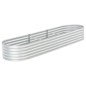 vidaXL Arriate de acero galvanizado plateado 320x80x44 cm vidaXL Arriate de acero galvanizado plateado 320x80x44 cm