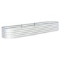 vidaXL Arriate de acero galvanizado plateado 320x80x44 cm vidaXL Arriate de acero galvanizado plateado 320x80x44 cm