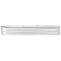 vidaXL Arriate de acero galvanizado plateado 320x80x44 cm vidaXL Arriate de acero galvanizado plateado 320x80x44 cm