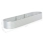 vidaXL Arriate de acero galvanizado plateado 320x80x44 cm vidaXL Arriate de acero galvanizado plateado 320x80x44 cm
