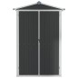 vidaXL Cobertizo de jardín acero galvanizado antracita 116x45x175cm vidaXL Cobertizo de jardín acero galvanizado antracita 116x45x175cm