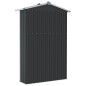 vidaXL Cobertizo de jardín acero galvanizado antracita 116x45x175cm vidaXL Cobertizo de jardín acero galvanizado antracita 116x45x175cm