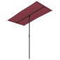 vidaXL Sombrilla de jardín con palo de aluminio rojo burdeos 180x110cm vidaXL Sombrilla de jardín con palo de aluminio rojo burdeos 180x110cm