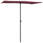 vidaXL Sombrilla de jardín con palo de aluminio rojo burdeos 180x110cm vidaXL Sombrilla de jardín con palo de aluminio rojo burdeos 180x110cm