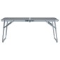 vidaXL Mesa de camping plegable aluminio gris 60x40 cm vidaXL Mesa de camping plegable aluminio gris 60x40 cm