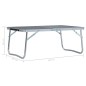 vidaXL Mesa de camping plegable aluminio gris 60x40 cm vidaXL Mesa de camping plegable aluminio gris 60x40 cm