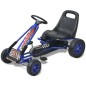 vidaXL Kart con pedales asiento ajustable azul vidaXL Kart con pedales asiento ajustable azul
