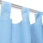 vidaXL Cortinas de micro-raso con bucles 2 unidades 140x245cm turquesa