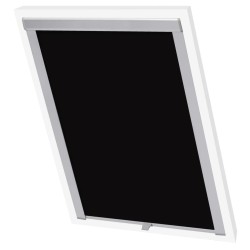 vidaXL Persiana enrollable opaca negra FK06