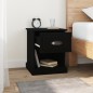 vidaXL Mesitas de noche 2 uds madera contrachapada negro 39x39x47,5 cm vidaXL Mesitas de noche 2 uds madera contrachapada negro 39x39x47,5 cm