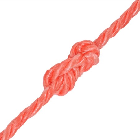 vidaXL Cuerda torcida de polipropileno 14 mm 250 m naranja
