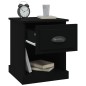 vidaXL Mesitas de noche 2 uds madera contrachapada negro 39x39x47,5 cm vidaXL Mesitas de noche 2 uds madera contrachapada negro 39x39x47,5 cm