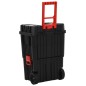 vidaXL Carrito de herramientas de polipropileno negro y rojo vidaXL Carrito de herramientas de polipropileno negro y rojo