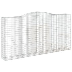 vidaXL Cesta gaviones forma arco hierro galvanizado 400x50x200/220 cm