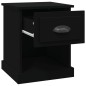 vidaXL Mesitas de noche 2 uds madera contrachapada negro 39x39x47,5 cm vidaXL Mesitas de noche 2 uds madera contrachapada negro 39x39x47,5 cm