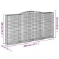 vidaXL Cesta gaviones forma arco hierro galvanizado 400x50x200/220 cm vidaXL Cesta gaviones forma arco hierro galvanizado 400x50x200/220 cm