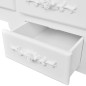 vidaXL Tocador con taburete y 3 espejos blanco vidaXL Tocador con taburete y 3 espejos blanco