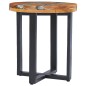 vidaXL Mesa de centro de madera maciza de teca y polirresina 40x45 cm vidaXL Mesa de centro de madera maciza de teca y polirresina 40x45 cm