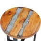 vidaXL Mesa de centro de madera maciza de teca y polirresina 40x45 cm vidaXL Mesa de centro de madera maciza de teca y polirresina 40x45 cm