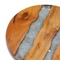 vidaXL Mesa de centro de madera maciza de teca y polirresina 40x45 cm vidaXL Mesa de centro de madera maciza de teca y polirresina 40x45 cm