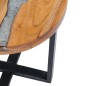 vidaXL Mesa de centro de madera maciza de teca y polirresina 40x45 cm vidaXL Mesa de centro de madera maciza de teca y polirresina 40x45 cm