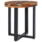 vidaXL Mesa de centro de madera maciza de teca y polirresina 40x45 cm vidaXL Mesa de centro de madera maciza de teca y polirresina 40x45 cm