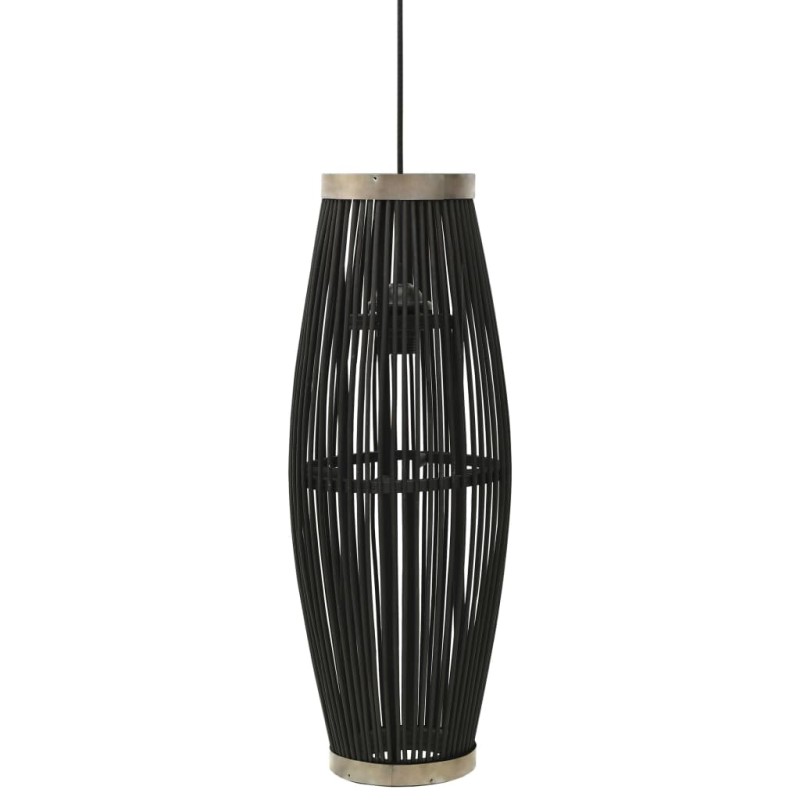 vidaXL Lámpara colgante ovalada sauce negra 40 W E27 27x68 cm vidaXL Lámpara colgante ovalada sauce negra 40 W E27 27x68 cm