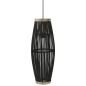 vidaXL Lámpara colgante ovalada sauce negra 40 W E27 27x68 cm vidaXL Lámpara colgante ovalada sauce negra 40 W E27 27x68 cm