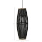 vidaXL Lámpara colgante ovalada sauce negra 40 W E27 27x68 cm vidaXL Lámpara colgante ovalada sauce negra 40 W E27 27x68 cm