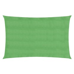 vidaXL Toldo de vela HDPE verde claro 160 g/m² 2x5 m