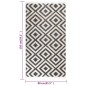 vidaXL Alfombra de exterior tejido plano negro y beige claro 80x150 cm vidaXL Alfombra de exterior tejido plano negro y beige claro 80x150 cm