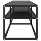 vidaXL Mueble para TV vidrio templado negro 140x40x40,5 cm vidaXL Mueble para TV vidrio templado negro 140x40x40,5 cm