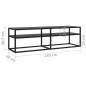 vidaXL Mueble para TV vidrio templado negro 140x40x40,5 cm vidaXL Mueble para TV vidrio templado negro 140x40x40,5 cm