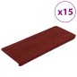 vidaXL Alfombrilla autoadhesiva de escalera 15 uds rojo 65x24,5x3,5 cm vidaXL Alfombrilla autoadhesiva de escalera 15 uds rojo 65x24,5x3,5 cm