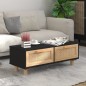 vidaXL Mesa de centro madera contrachapada y de pino negro 80x40x30 cm vidaXL Mesa de centro madera contrachapada y de pino negro 80x40x30 cm