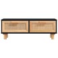 vidaXL Mesa de centro madera contrachapada y de pino negro 80x40x30 cm vidaXL Mesa de centro madera contrachapada y de pino negro 80x40x30 cm