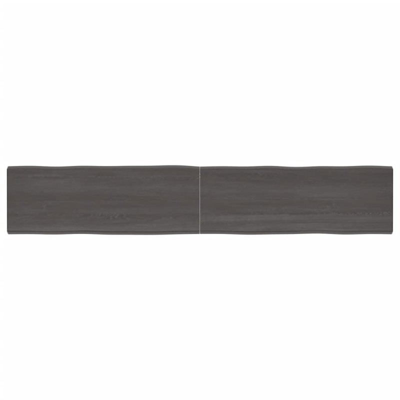 vidaXL Tablero mesa madera tratada borde vivo marrón 220x40x(2-4) cm vidaXL Tablero mesa madera tratada borde vivo marrón 220x40x(2-4) cm