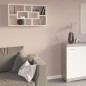 FMD Estantería de pared rectangular con 8 compartimentos blanca FMD Estantería de pared rectangular con 8 compartimentos blanca