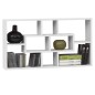 FMD Estantería de pared rectangular con 8 compartimentos blanca FMD Estantería de pared rectangular con 8 compartimentos blanca